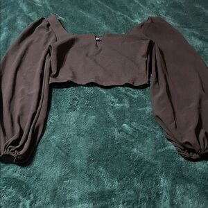 Chic Black Puff Sleeve Blouse